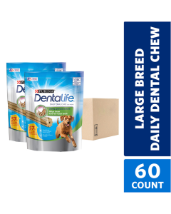 Purina DentaLife Large Dog Daily Dental Chews Treats (2 30-count pouches)