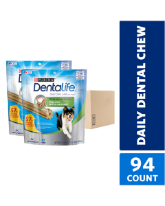 Purina DentaLife Small/Medium Dog Daily Dental Chews Treats (2 47-count pouches)
